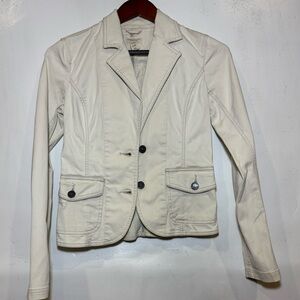 American Eagle Cream Blazer Jacket